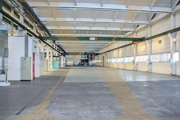Lager-/Produktionshalle mit Büroflächen, Laderampe und Krananlagen in Leonding zu vermieten!