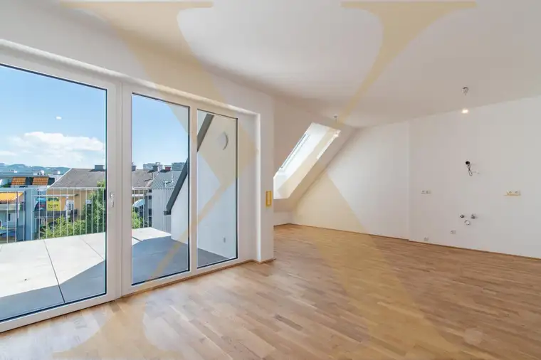 ERSTBEZUG! Hochwertige 3-Zimmer-Dachgeschoßwohnung mit Außenflächen in Linz-Urfahr zu verkaufen!