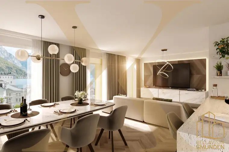 Repräsentative 2-Zimmer-Wohnung mit Südwestloggia im Zentrum von Gmunden zu verkaufen!