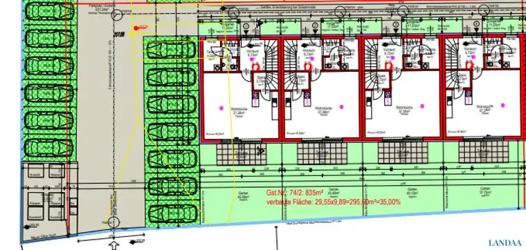 (Großweikersdorf!) ++BEWILLIGT++ Perfektes Bauprojekt mit 4 Reihenhäusern ca. 20 Autominuten von der Grenze Wiens!!