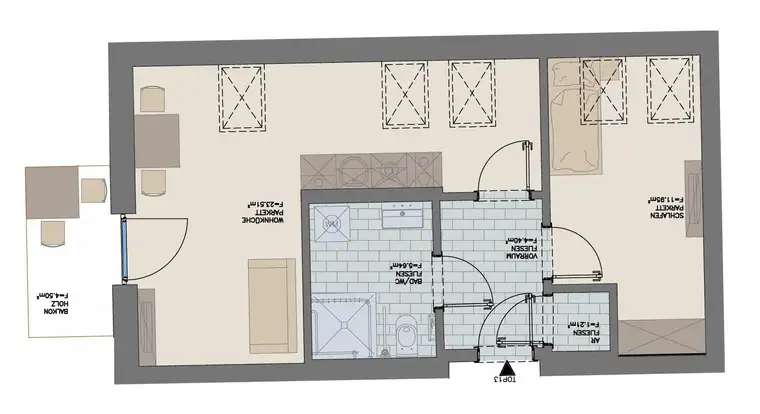 Exklusiv für betreutes Wohnen: Geförderte Altbauwohnung mit Balkon