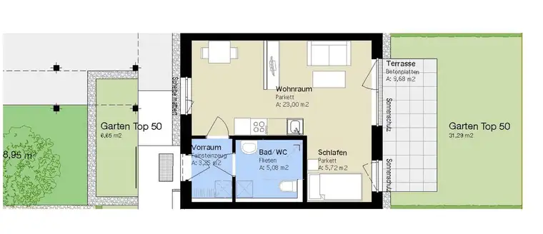 Geförderte Gartenwohnung // Neubau