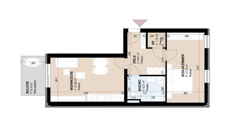 Gemütliche Wohnung mit großzügigem Balkon
