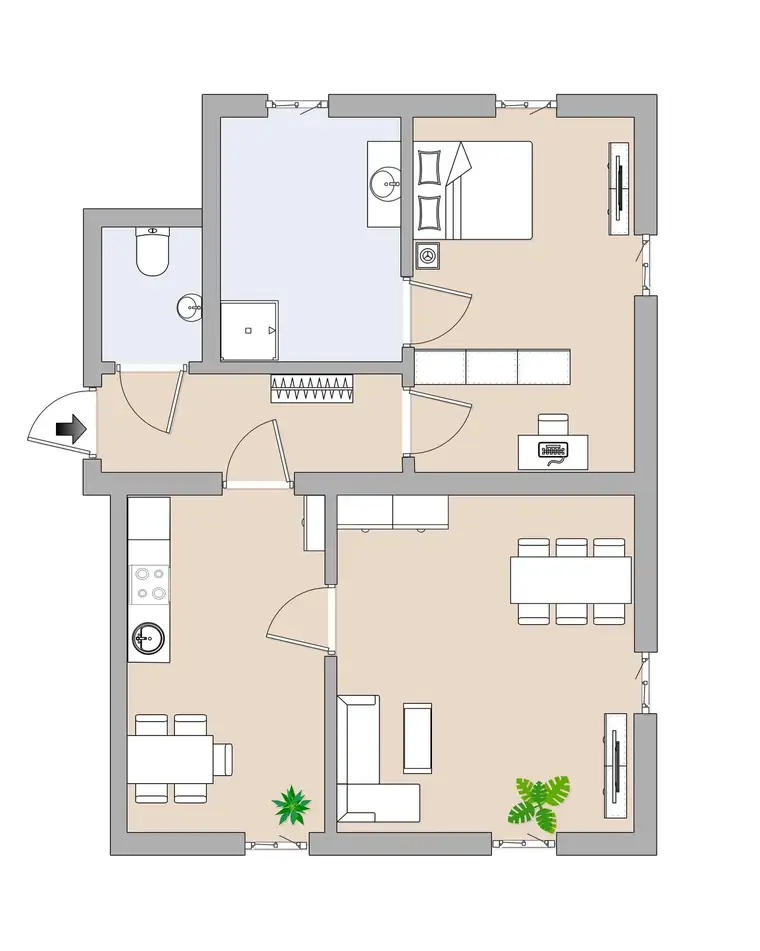 Helle 3-Zimmer-Wohnung in guter Lage in Wolfsberg