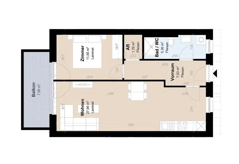 Neubauwohnung mit Balkon