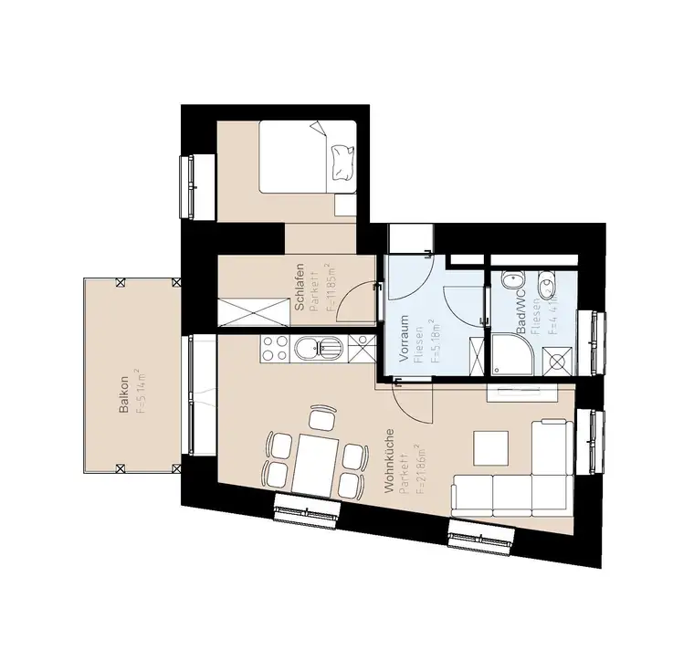 Geförderte Altbauwohnung mit Balkon