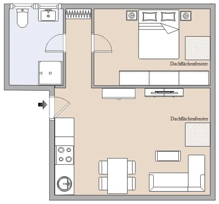 Günstige 2- Zimmerwohnung