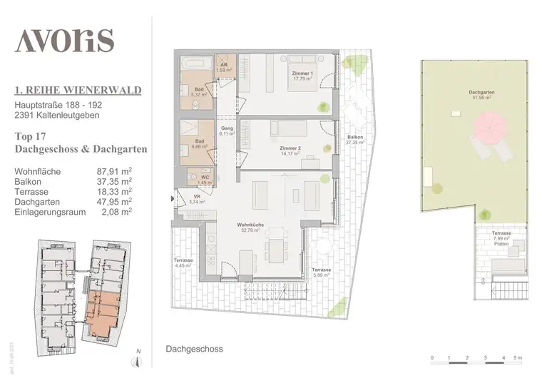 Einfach traumhaft: Geräumige 3-Zimmer-Wohnung mit Terrasse und Dachgarten beim Wienerwald