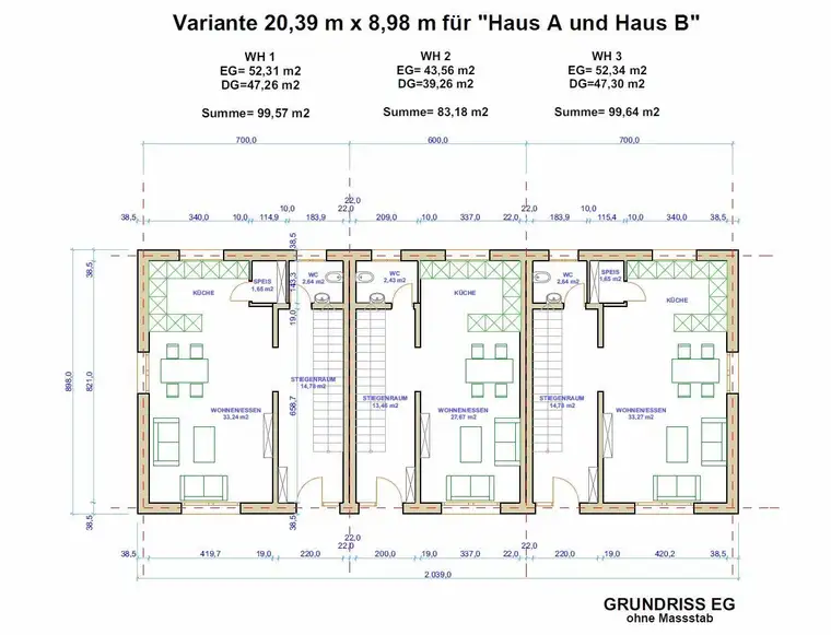Beispiel FIXPREISANGEBOT EUR 449.000,-- : "Leistbares Wohnen mit neuen Grundrissvarianten: 150m² Nutzfläche, 