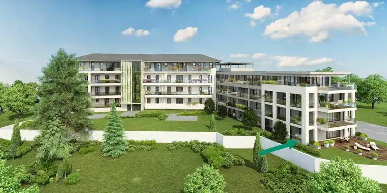 Exquisites Wohnen im Kurort - Parkresidenz Brünnerhaus! Eckwohnung mit 55m² Terrasse &amp; Rundum-Garten! modernste Ausstattung - Ganztagessonne - Innenhoflage!