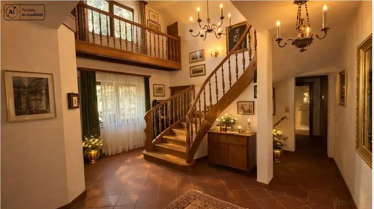 Repräsentative Villa mit Turmzimmer, Bibliotheksgalerie &amp; Gartenparadies mit beheiztem Pool!
