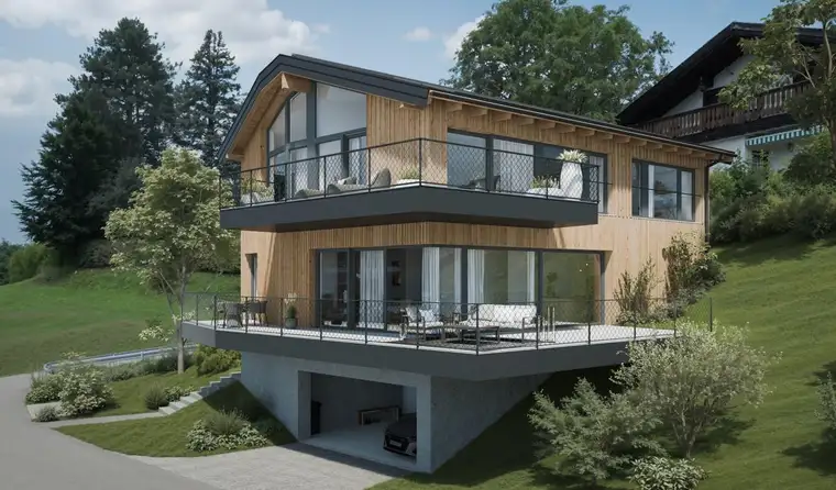 Baustart erfolgt! Attraktive Neubau-Villa mit Lift und Seeblick