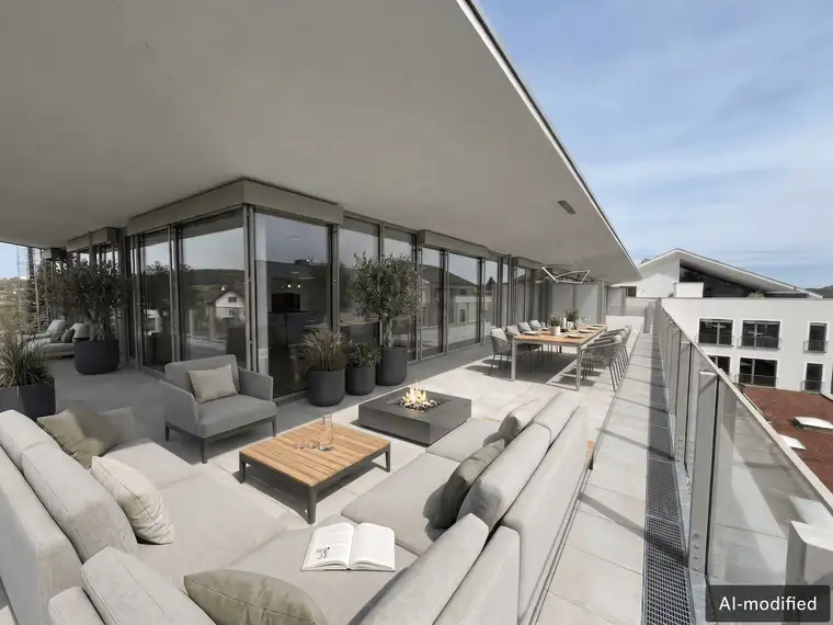 Exklusive Dachgeschosswohnung mit Panorama-Terrasse im Herzen von St. Georgen im Attergau