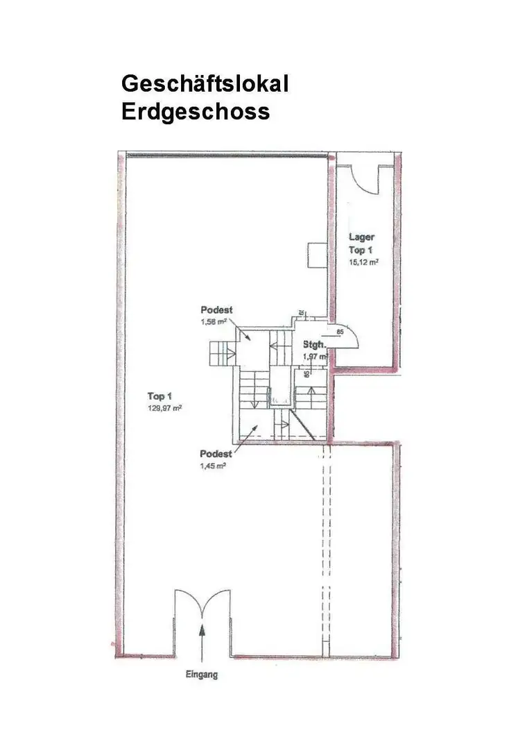 Geschäftslokal in Toplage im Zentrum von Saalfelden - 130 m²