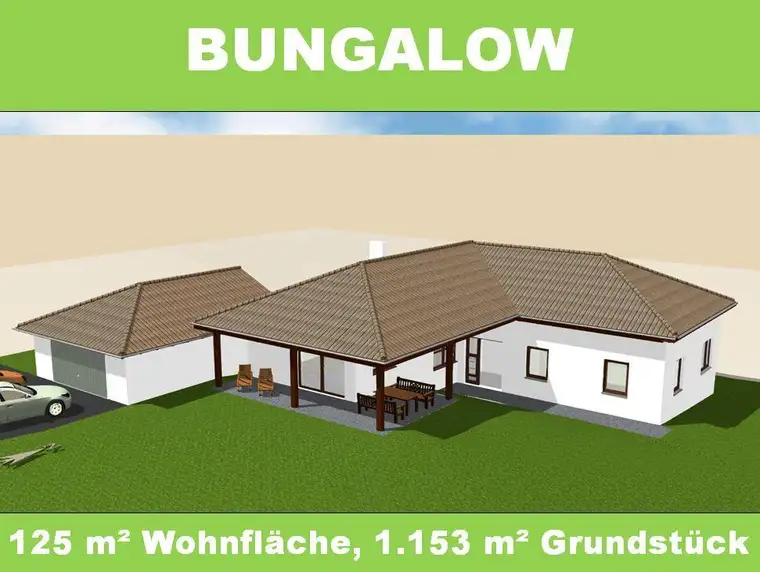 Sonniger Bungalow mit großem Grundstück am Kalvarienberg