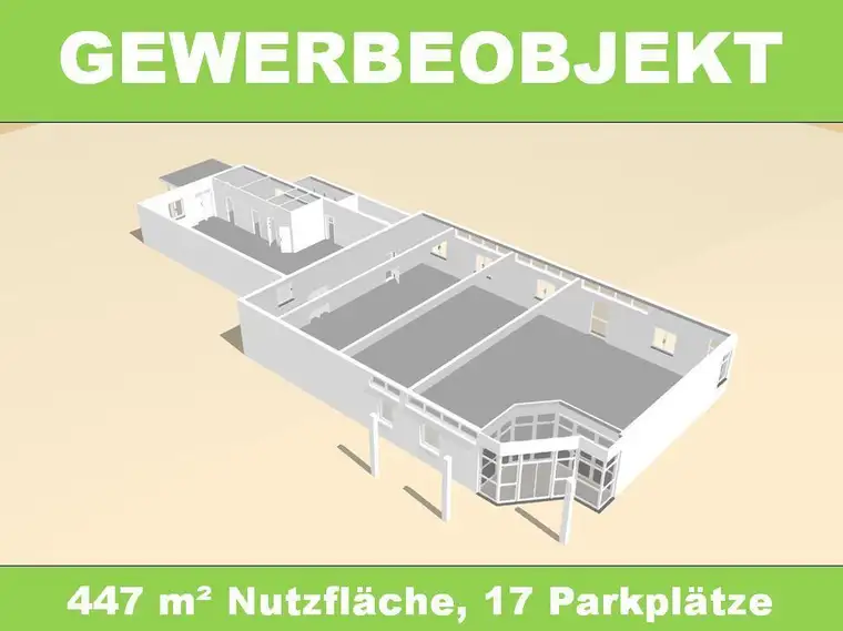 Zentral gelegenes Gewerbeobjekt mit 17 Kundenparkplätzen