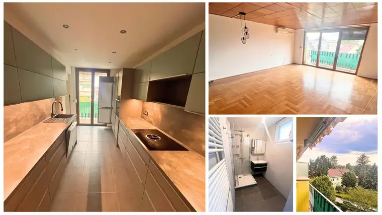 Attraktive helle, sehr geräumige 3-Zi-Wohnung in 8041 Graz, 90m², teilsaniert, Klimaanlage - sofort Termin vereinbaren!