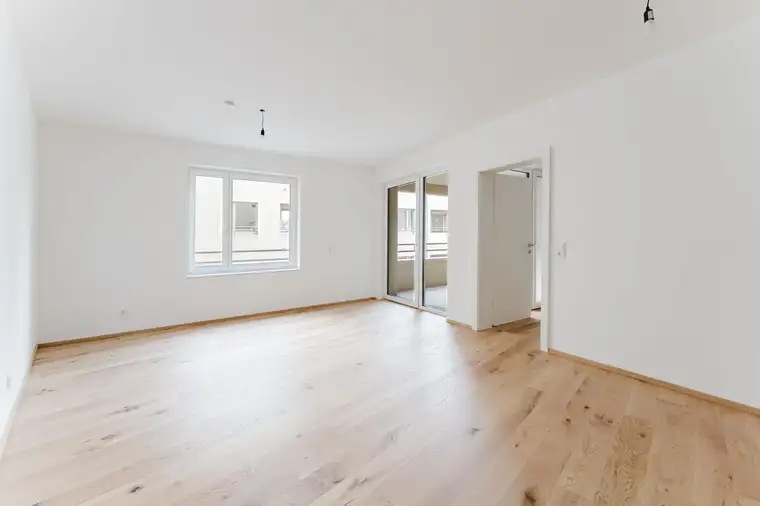 Hofseitige süd-west Loggia - NEUBAU - ZENTRUM Vöcklabruck - 3-Zimmer - Optional mit Dachgarten
