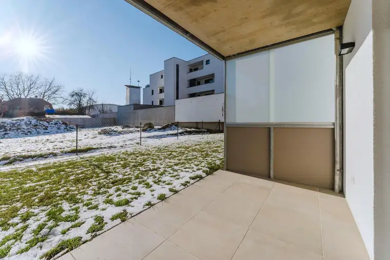 GARTENWOHNUNG mit 3-Zimmer - am Eck des Baukörpers - PREISWERT - Erstbezug