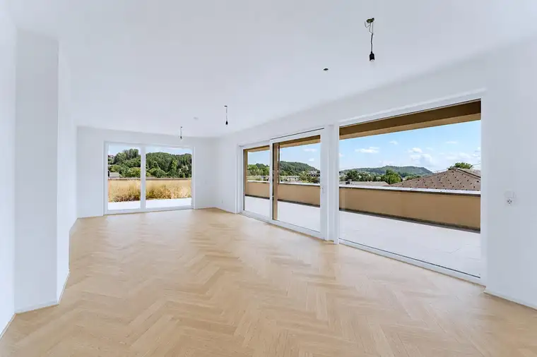 DACHGEFLÜSTER - traumhafte 3-Zimmer-Wohnung mit großer Dachterrasse - Fernsicht - Traunsteinblick