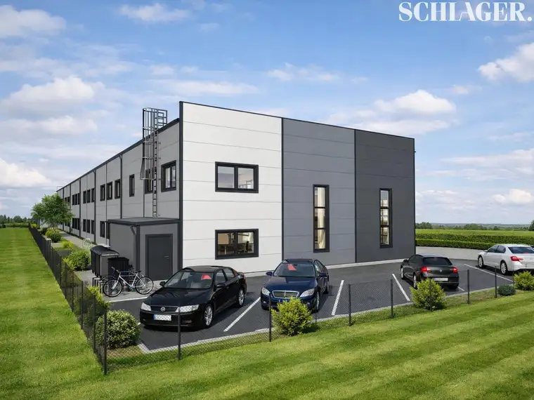Neubau Halle in unmittelbarer Autobahnnähe