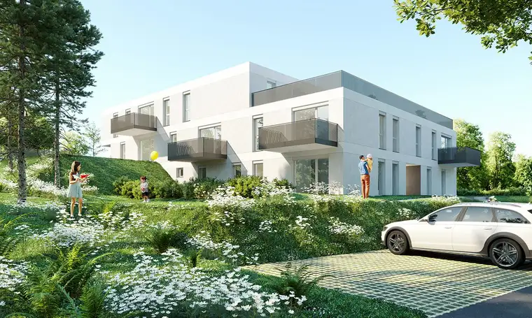  Erstbezug-Top04-2Zimmer-EG-Balkon-1PKW-Stellplatz im Freien -Miete m.Kaufoption  