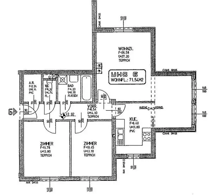  Top 1/6|Wiedervergabe|3Zimmer|1 PKW Stellplatz im Freien |Miete 