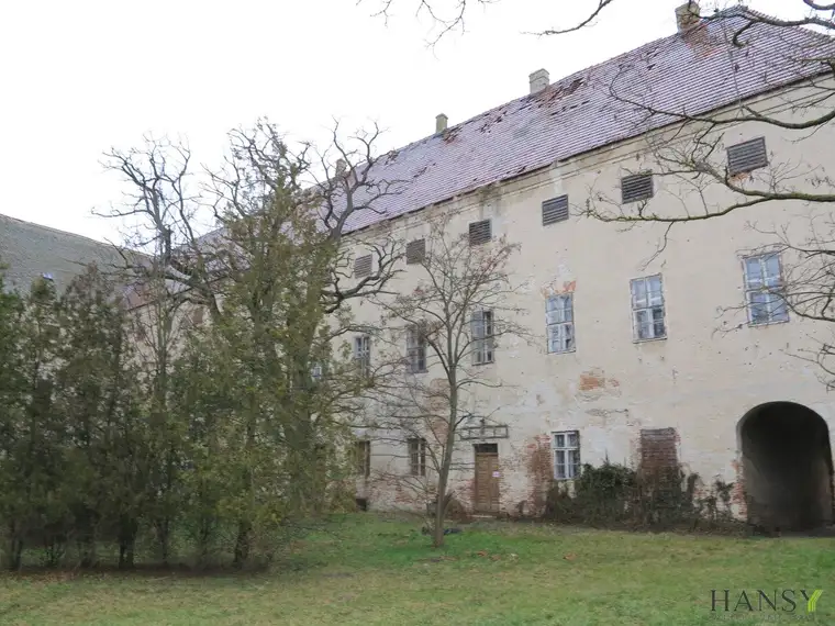 Historisches Arkaden-Schloss in Rabensburg mit großem Anwesen