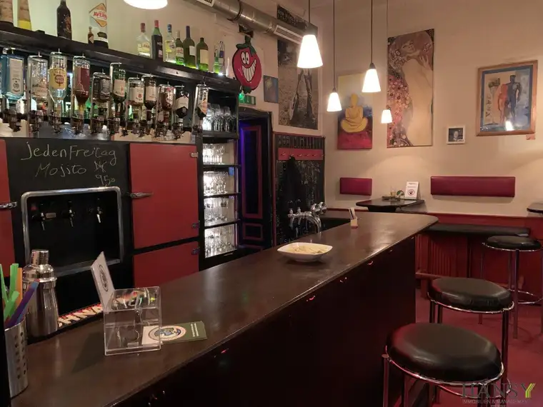 GASTROTIPP - Kultige Bar in Baden, 180 m², Garten, Bar, Terrasse, zentrale Lage