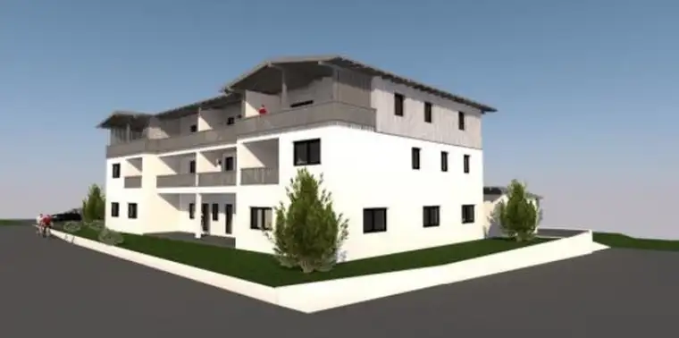 Topmoderne 2-Zimmer-Wohnung, 48 m2 mit sonnigem Balkon, EBK Parkplatz+Carport – Aufzug, barriere