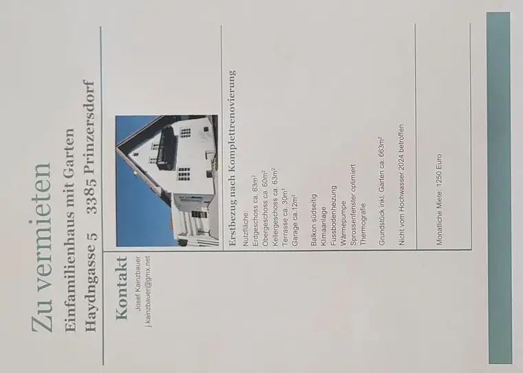 Einfamilienhaus mit Garten und Garage