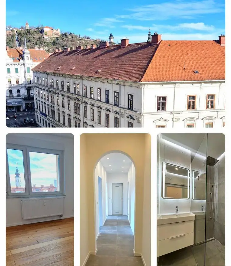 Erstbezug, 2 Zimmer, Balkon | Schlossbergblick |Nähe Kunsthaus | WG-geeignet