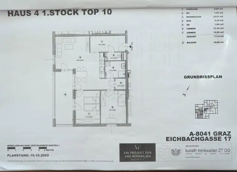 Moderne, helle 3-Zimmer-Wohnung in ruhiger Lage in Graz-Liebenau – verfügbar ab 01.10.2025