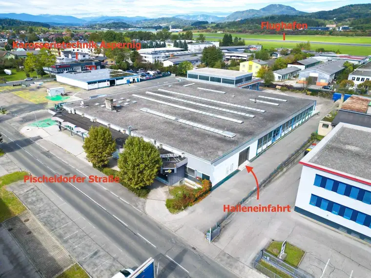 Lager- &amp; Produktionshalle (ca. 391 m²) mit Sektionaltor &amp; Stellplätzen in Klagenfurt-Ost