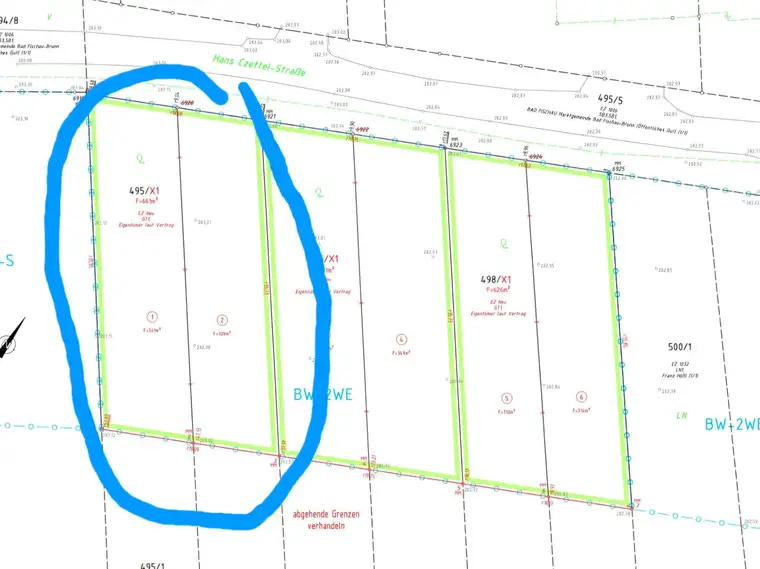 Baugrundstück mit 661 m² in Bad Fischau