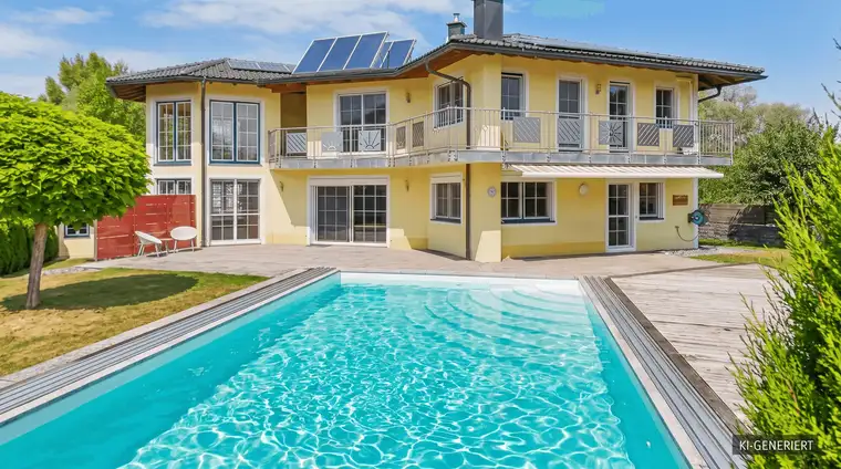 AUSBLICK: EXKLUSIVE VILLA MIT POOL UND SEPARATER PRAXIS IN WALS-SIEZENHEIM