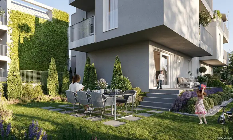 Moderne Erstbezug Neubauwohnung mit Terrasse und Garten an der Alten Donau
