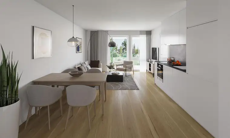 Helle 2-Zimmer-Gartenwohnung inkl. Top-Ausstattung und Küche | nachhaltig &amp; modern | Neubau 2023