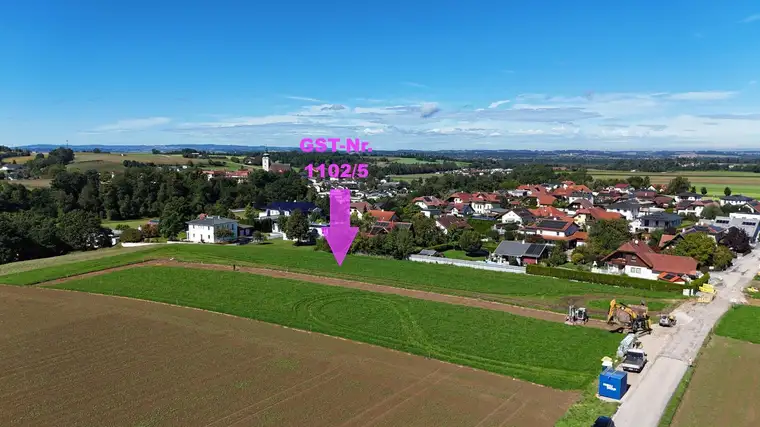 Sonniges Baugrundstück, eben und in ruhiger Lage | Steinerkirchen Frohnhofen | GST-Nr. 1102/5