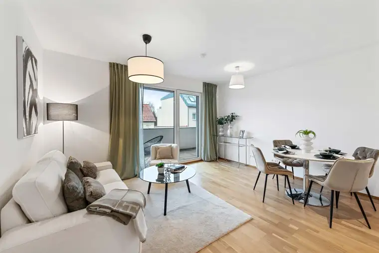 ERSTBEZUG: Traumhafte 2-Zimmer-Wohnung mit Balkon (ideal für Anleger)