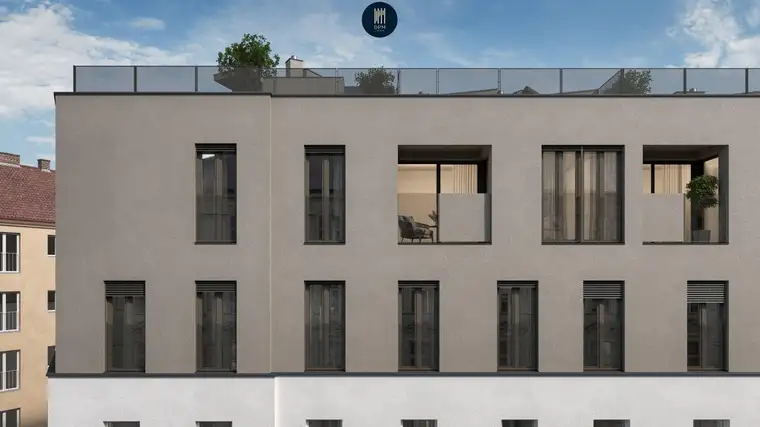 ++LIVING AT AUGARTEN++ Exklusive 3-Zimmer-DG Wohnung mit Loggia und großer Dachterrasse