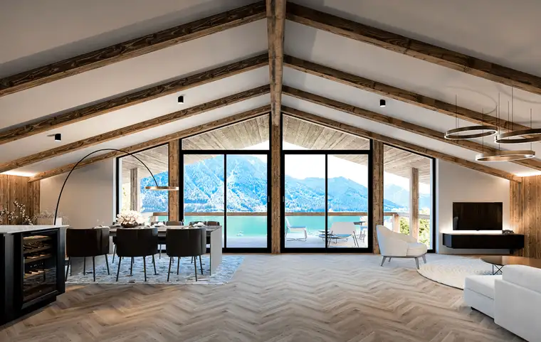 EXKLUSIV WOHNEN AM ACHENSEE – Lake View { BERGSEE CHALET } Top 2.3