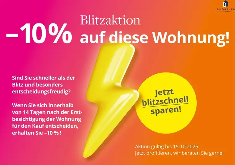 Feldkirchen/St. Ruprecht - Moderne und helle 3-Zimmer-Wohnung in Stadtnähe - BUWOG BLITZAKTION