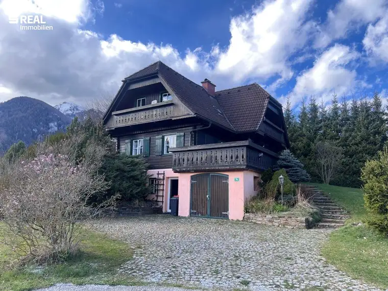 Idyllisches Holzblockhaus mit Einliegerwohnung (Ferienwohnung) in wunderschöner Naturlage in Schardorf/Trofaiach