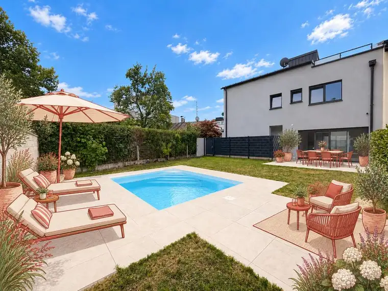 3-ZIMMER-GARTENWOHNUNG90 M² WOHNFLÄCHE UND110 M² GARTENMIT PRIVATEM POOL