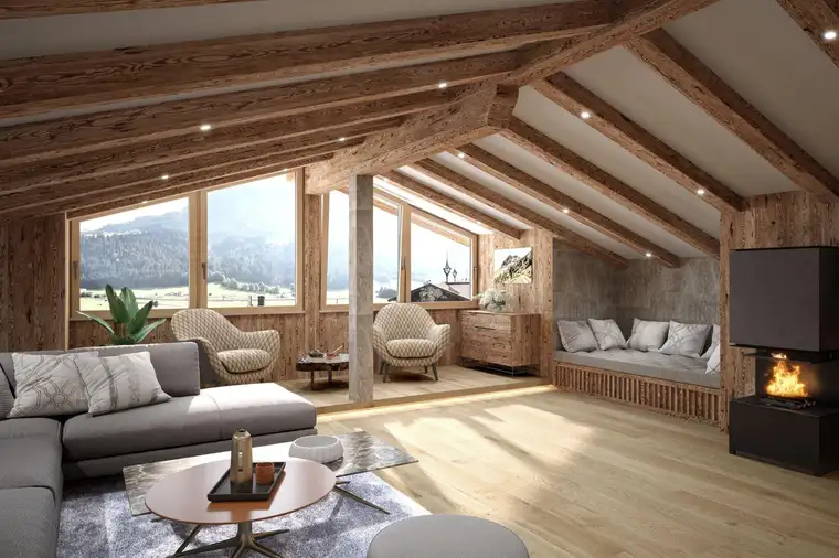 Zweigeschossige Dachgeschosswohnung mit sensationellem Ausblick