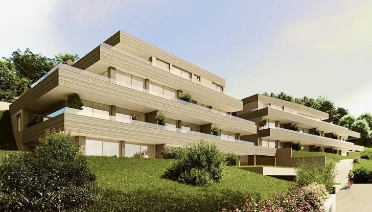 Projekt Sunset² Am Sonnenhang: Top A3 EG-3-Zi-Wohnung mit 53m² Terrasse und großem Eigengarten
