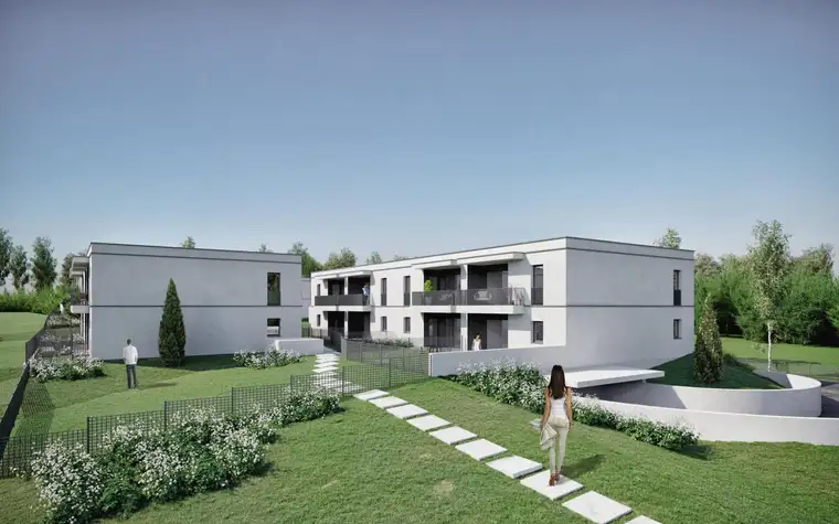 Provisionsfrei! Neubauprojekt Holzhäuseln: leistbare 75m² ETW mit Garten in Waldrandlage mit Traunsteinblick
