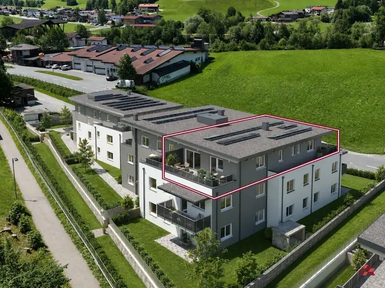 Neubau-Penthouse mit Panoramablick &amp; zwei Dachterrassen in der Region Kaiserwinkl / Kössen