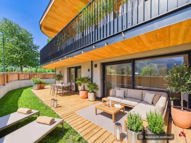 Hochwertige Erstbezug-Gartenwohnung direkt am Golplatz Uderns zu mieten!